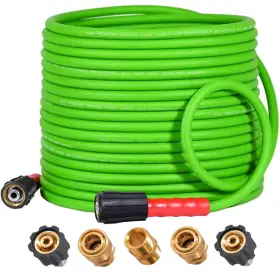 3200p Branded Super Flexible Pressure Washer Hose 50ft For Power Replacement 1/4 Inch