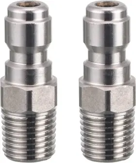 Branded 711181693065 Pressure Washer Coupler Quick Connect Plug 1/4 Inch Male Npt Fitting 5000 Psi 2ct