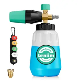 Pw-sg-001 Brniim Foam Cannon For Pressure Washer With 1/4 Inch Quick Connector Heavy Duty Car