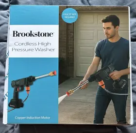 Brookstone Br-psrhnn-500 Cordless Battery Cold Water Pressure Washer Lightweight Quick Connect