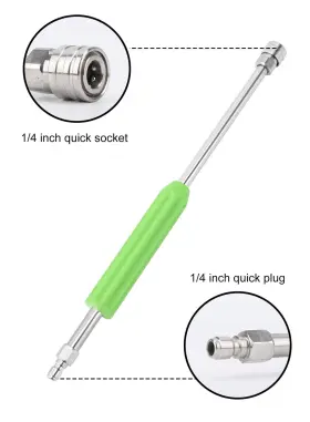 Bulbousrose 768561459353 Pressure Washer Extension Wand 17-inch Stainless Steel 1/4 Inch Quick Connect Pow #2