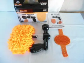 Bulldog 041979212438 New High Pressure Car Wash 8 In 1 Nozzle Mitt Pet Brush Hose Connec