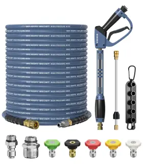 Cadeguo 785804234577 Pressure Washer Gun And Hose Kit 4800psi Flexible Kink-resistant - Steel B