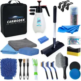 Carmodex-car-detailing-kit-1 Carmodex Car Wash Cleaning Kit Manual Foam Sprayer Premium Brushes Professional