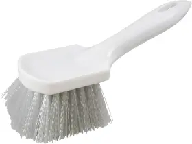 93049 Carrand 9 Inch H.d. Nylon Scrub Brush With Plastic Block White