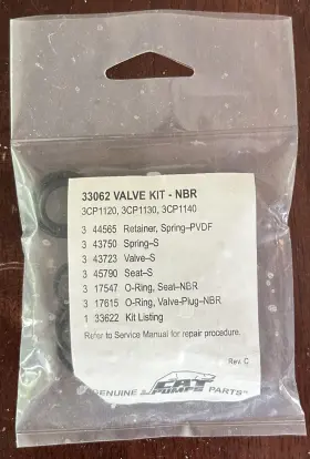 33062 Cat Pumps Valve Kit For 3cp