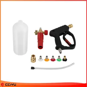 Ze18020901g Cciyu 5000 Psi Short High Pressure Washer Gun With Foam Cannon Kit For Car Washing