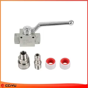 Ze18022201g Cciyu Stainless Steel High Pressure Washer Ball Valve Kit For Power Hose 3/8 Inch