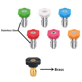 Chduyuhmaoy 785382558218 7 Pack Pressure Washer Spray Nozzle Tips Multiple Degrees 14inch Quick Conne #3