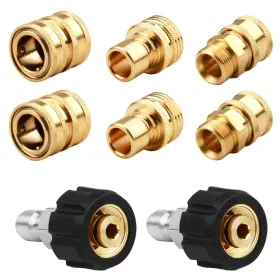 Chicfurnit 724901065813 Pressure Washer Adapter Set 8-pack Garden Hose Quick Connector M22-14mm Swi