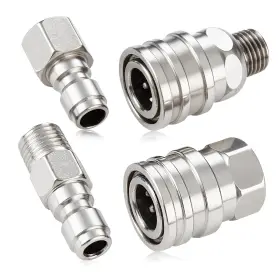Cinuadapter0001 Ciunura 4 Pcs Pressure Washer Coupler Quick Connect Fittings 1/4 In Npt Female And Ma