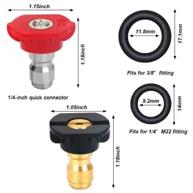 5p-nozzle Ckanday 40p-rings-us 5 Pack Pressure Washer Spray Nozzles Tips 40 Pcs O-rings Replacement For 1/ #2
