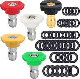 Ckanday 705353645037 5 Pack Pressure Washer Spray Nozzles Tips 40 Pcs O-rings Replacement For 1/4 I