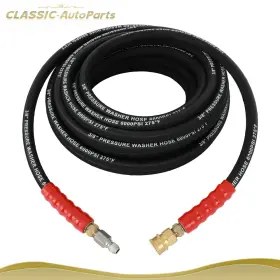 Cl17555ts073 Classic-autoparts 3/8 Inch X 50ft Hot Water Pressure Washer Hose 6000psi 2-braid R2 Black Brand New