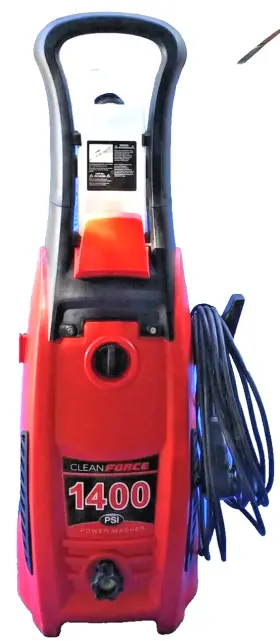 Cf1400 Clean Force Pressure Cleaner 1400 Psi Red/black 1.4 Gpm Less Reel Wand Tips Comes With Hose