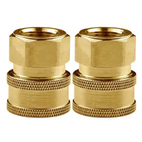 Clio 414909539332 Pressure Washer Couplers Brass Fittings 2 Pack 3/8 Inch Quick Connect To Fem