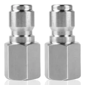 Clio 425553685986 2pcs Pressure Washer Coupler - Stainless Steel 1/4 Inch Or 3/8 Male Quick Connec
