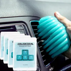 Ss009-4 Colorcoral Car Cleaning Gels 4-pack Universal Auto Detailing Tools 280g Blue