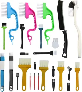 Qjs26 Crafnew 26pcs Small Cleaning Brush Crevice Brushes Mix Colors