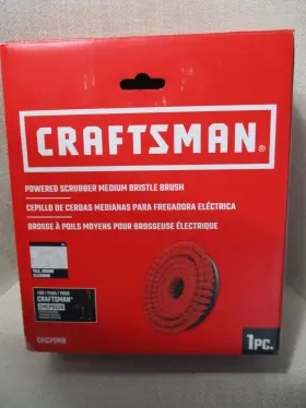 Craftsman 885911922166 New Power Scrubber Medium Bristle Brush-red- Cmcpsmb- Free Ship