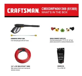 Cmxgwfn061369 Craftsman Ps61370 3400 Psi 2.4 Gpm Cold Water Gas Pressure Washer #3