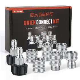 Pws4001s Daimot Premium Pressure Washer Quick Connect Kit M22 Swivel To 3/8ftft 3