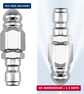 Dalquis Pressure-drain-head-2p 2 Sets High Pressure Sewer Jetter Nozzle Compact 5000 Psi Stainless Steel Wi