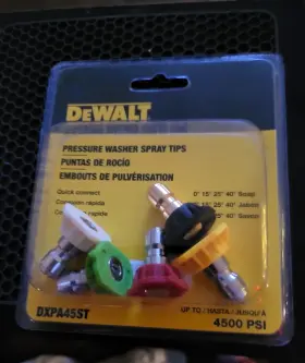 Dxpa45st Dewalt 4500 Psi Quick Connect Pressure Washer Spray Tips