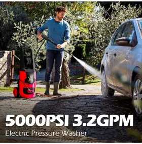 1500c-1 Dgivovo Pressure Washer 5000psi 3.2gpm Adjustable Touch Screen With 55ft Total Length #2