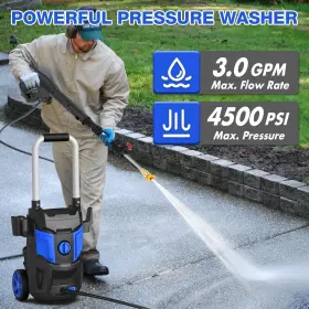 Dgivovo 717020386419 Electric Pressure Washer - 4500psi Max 3.0gpm With 20ft Hose 35ft Cord High P #2