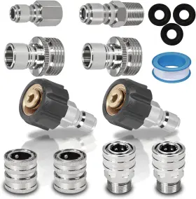 Db-pw-qd-001 Dingbaayee 10pack Pressure Washer Quick Connect Fittings Stainless Steel A