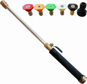 Dressica 445022575564 Upgraded Pressure Washer Wand Brass Water Jet Nozzle For Garden Hose Hydro Hos Dressica 445022575564 Upgraded Pressure Washer Wand Brass Water Jet Nozzle For Garden Hose Hydro Hos