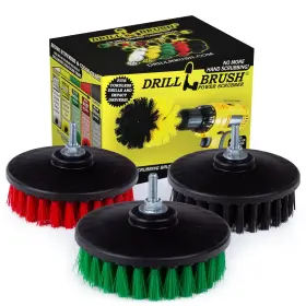Drillbrush 751570510214 Construction Tools - Medium Stiff Ultra Scrub 3 Brush Kit Threaded