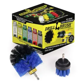 B-s-2o-qc-db Drillbrush Boat Accessories And Cleaning Supplies - 2in 3.5in Corner Brush Blue