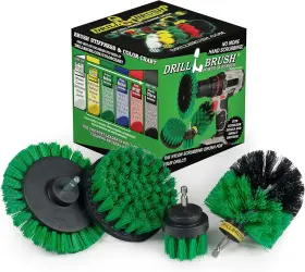 G-s-e42o-qc-db Drillbrush Green Drill Power Kitchen Scrub Brush Kit Oven Cleaning