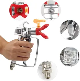 Dus-022 Dusichin Airless Spray Gun High Pressure With 517 Tips And Tip Guard 2 X Paint #3