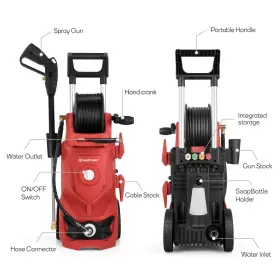 1800w Eastvolt 425511900243 Electric Pressure Washer 2175psi 2.4gpm Power Machine #2