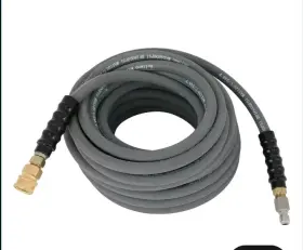 E17110cp640s Eccpp 50ft X 3/8 Inch Pressure Washer Hose Non-marking - 4000 Psi Gray With Couplers