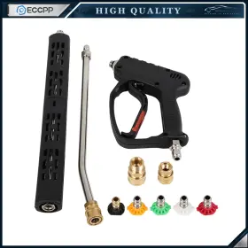 E18021cp207s Eccpp High Pressure Washer Gun 5000psi 3/8 Inch With Extension Wand Trigger Handle 1/4