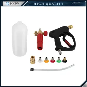 E18068cp209s Eccpp 5000 Psi Short High Pressure Washer Gun With Foam Cannon Kit For Car Washing