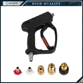 E18095cp187s Eccpp High Pressure Washer Gun 5000psi Wash Foam Spray Short Wand With 5 Nozzle 3/8 Inch Male
