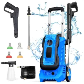 4800 Emulino 755132788608 Electric Pressure Washer Psi - High Power 2.5 Gpm Cleaner With 4 Tips