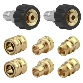 Ennsoo 722831827624 8 Pcs Pressure Washer Adapter Set Quick Disconnect Kit With M22 Metric Male