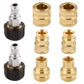 Ennsoo 722831827631 8 Packs Pressure Washer Adapter Set Connect Disconnect Kit With M22 Swivel To