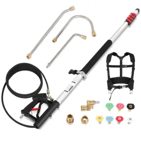 133925-enterity Enterity Telescoping Pressure Washer Wand With 7 Nozzles Power Extension