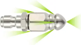 Eplzon 791162828259 5000 Psi Stainless Steel Sewer Jetter Nozzle With 1/4in Quick Connect Coupling F