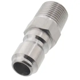 Md85.300.105s Erie Tools Pressure Washer 3/8 Inch Male Npt To Quick Connect Plug Steel Coupler