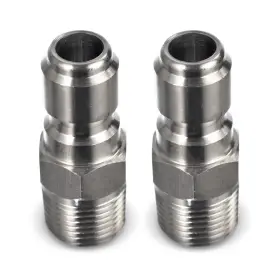 Essential Washer 060819220087 Inch Stainless Plug Male Npt Pressure Quick Connect 5000 Psi 2pcs