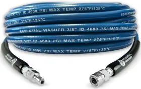 Ewnmhb50 Essential Washer Blue Pressure Hose 50 Ft With 3/8 Quick Connect Fittings