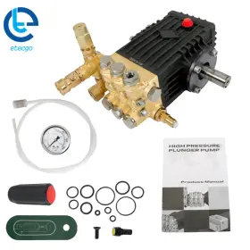 584522 Etecgo Pressure Power Washer Pump 3600 Psi 4.9 Gpm 24 Mm Solid Shaft Belt Drive